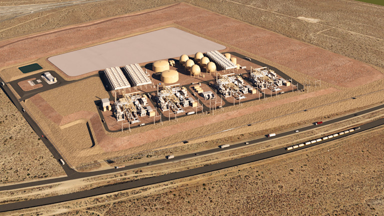 Aerial view of Willow Rock Energy Storage facility project