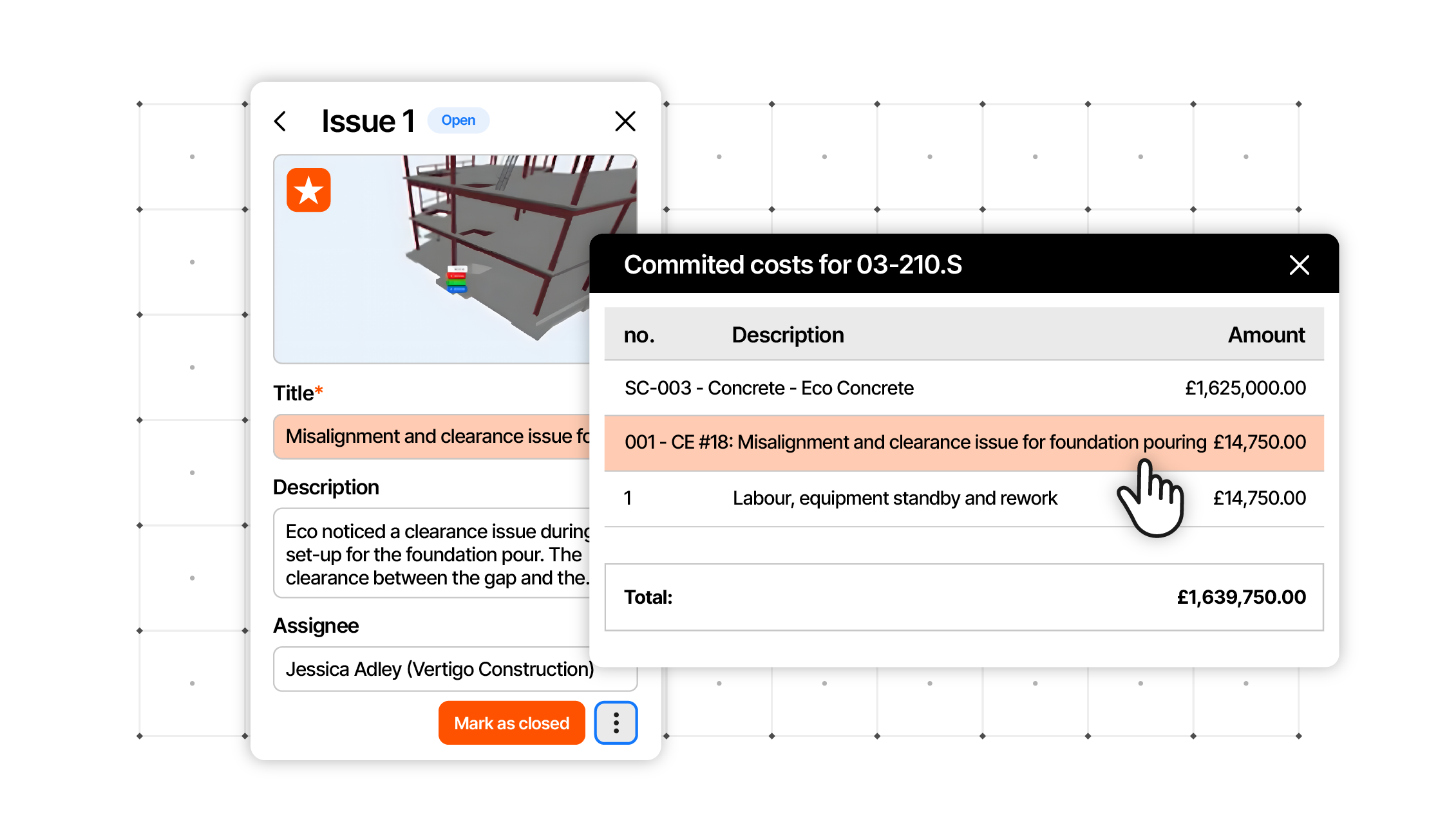 Procore tools screen